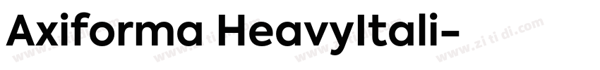 Axiforma HeavyItali字体转换